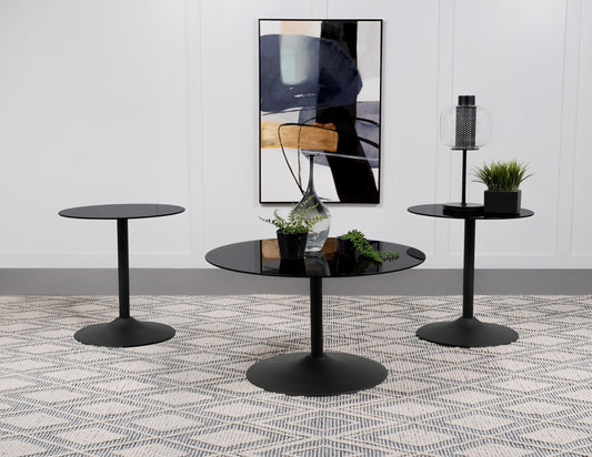 Ganso Coffee Table 3-Piece Set in Black - Coaster Furniture