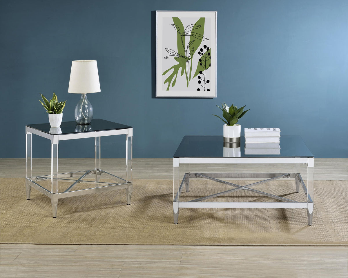 Lindley Coffee Table Set in Chrome - Coaster Furniture