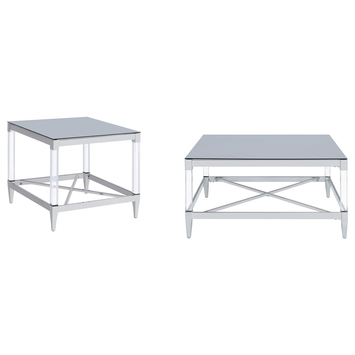 Lindley Coffee Table Set in Chrome - Coaster Furniture