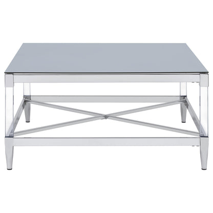 Lindley Coffee Table Set in Chrome - Coaster Furniture