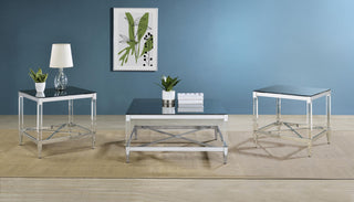 Lindley Coffee Table 3-Piece Set in Chrome - Coaster Furniture