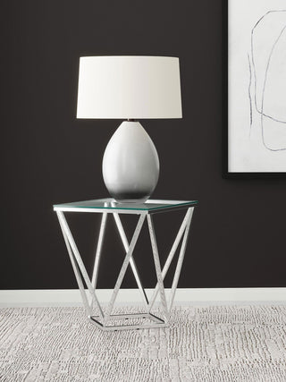 Brittania End Table in Nickel - Coaster Furniture