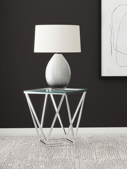 Brittania End Table in Nickel - Coaster Furniture
