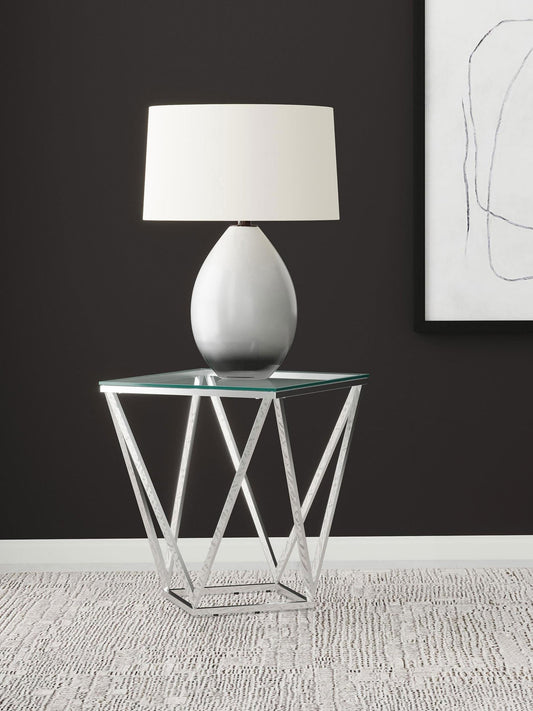 Brittania End Table in Nickel - Coaster Furniture
