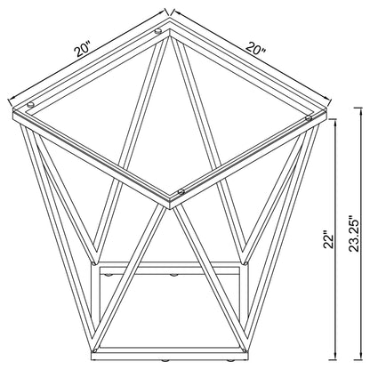 Brittania End Table in Nickel - Coaster Furniture