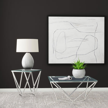 Brittania End Table in Nickel - Coaster Furniture