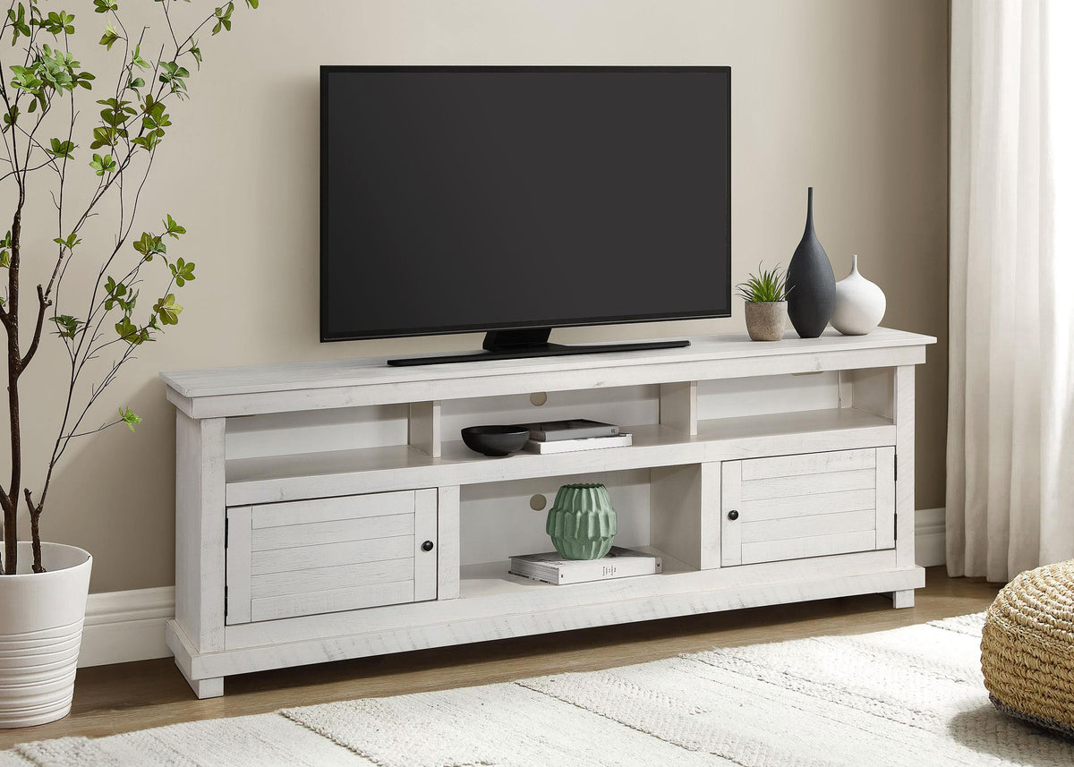 Payne Tv Stand in Distressed White - Coaster Furniture