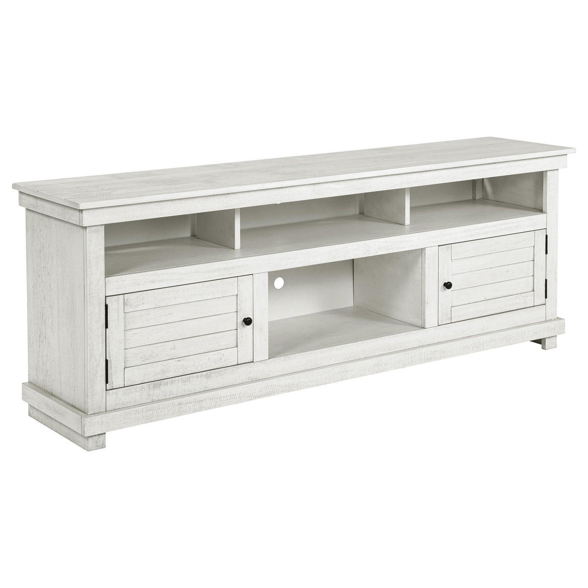 Payne Tv Stand in Distressed White - Coaster Furniture
