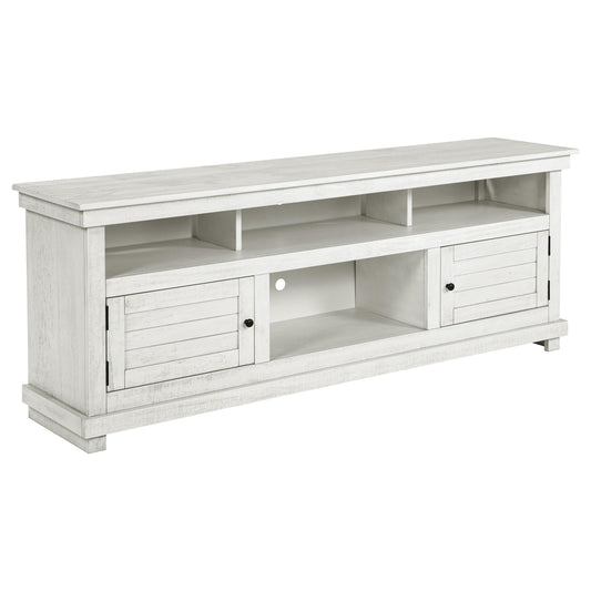 Payne Tv Stand in Distressed White - Coaster Furniture