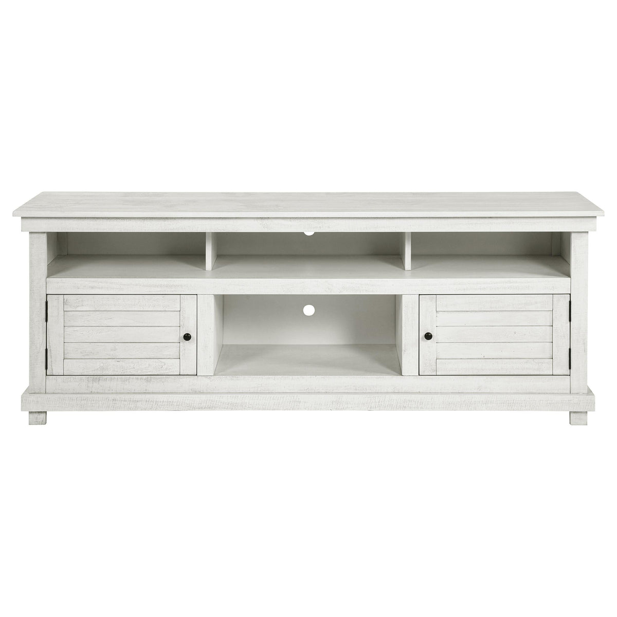Payne Tv Stand in Distressed White - Coaster Furniture