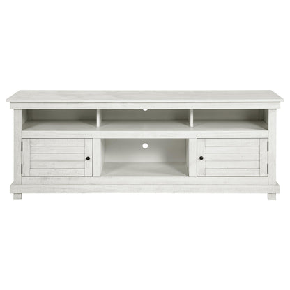 Payne Tv Stand in Distressed White - Coaster Furniture