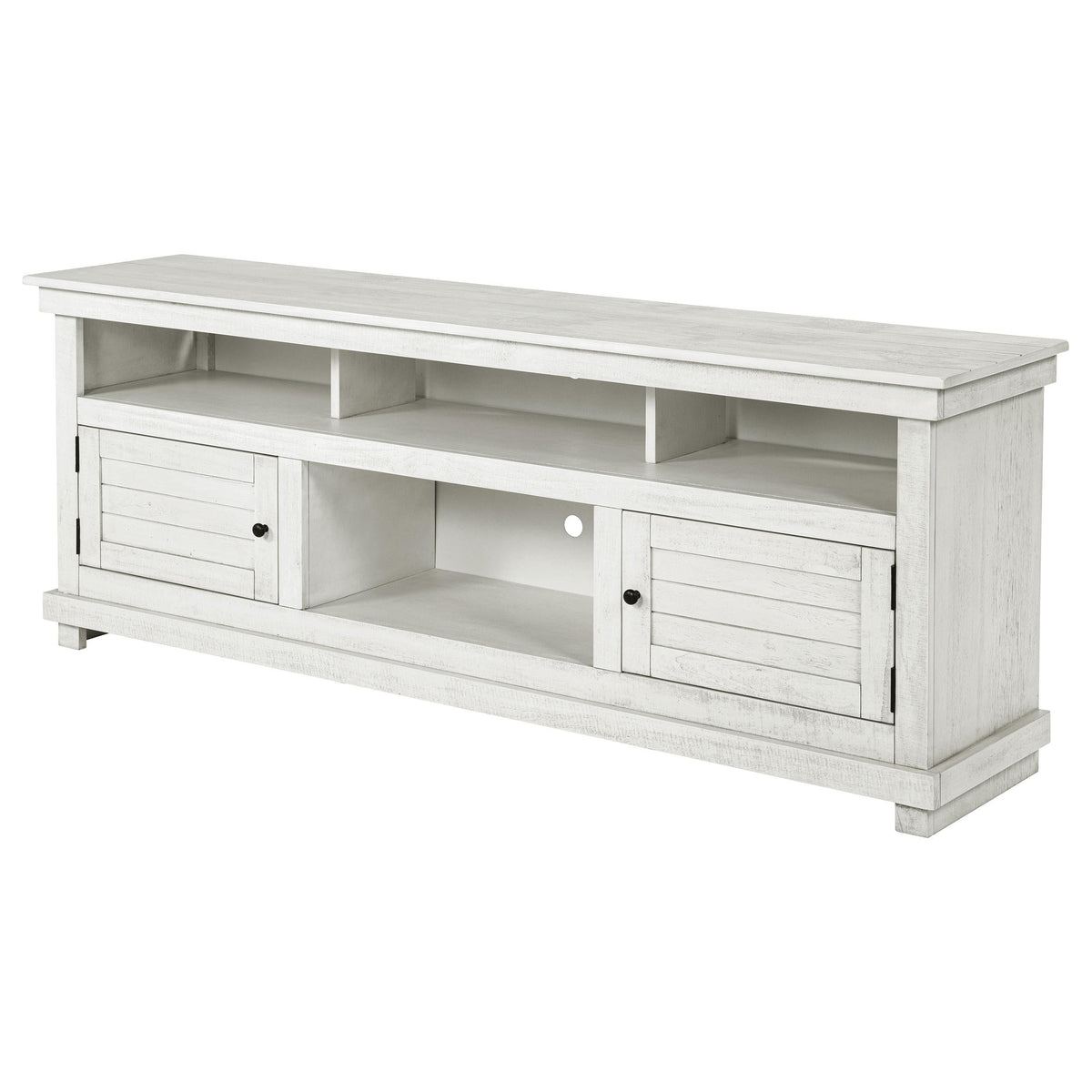 Payne Tv Stand in Distressed White - Coaster Furniture