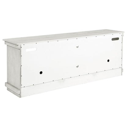 Payne Tv Stand in Distressed White - Coaster Furniture