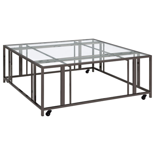 Adri Coffee Table in Black Nickel - Coaster Furniture