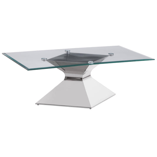 Jenny Coffee Table in Polished Stainless Steel - Coaster Furniture