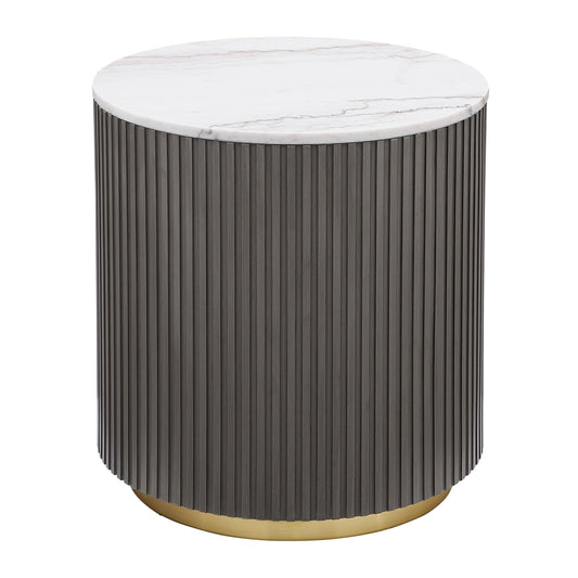 Jason End Table in White Marble - Coaster Furniture