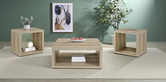 Frisco Coffee Table 3-Piece Set - Distressed Pine