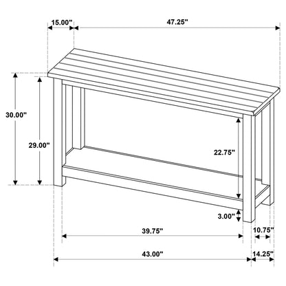 Cartmill Console Table in Mango - Coaster Furniture