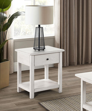 Payne End Table in Distressed White - Coaster Furniture