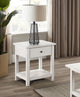 Payne End Table in Distressed White - Coaster Furniture
