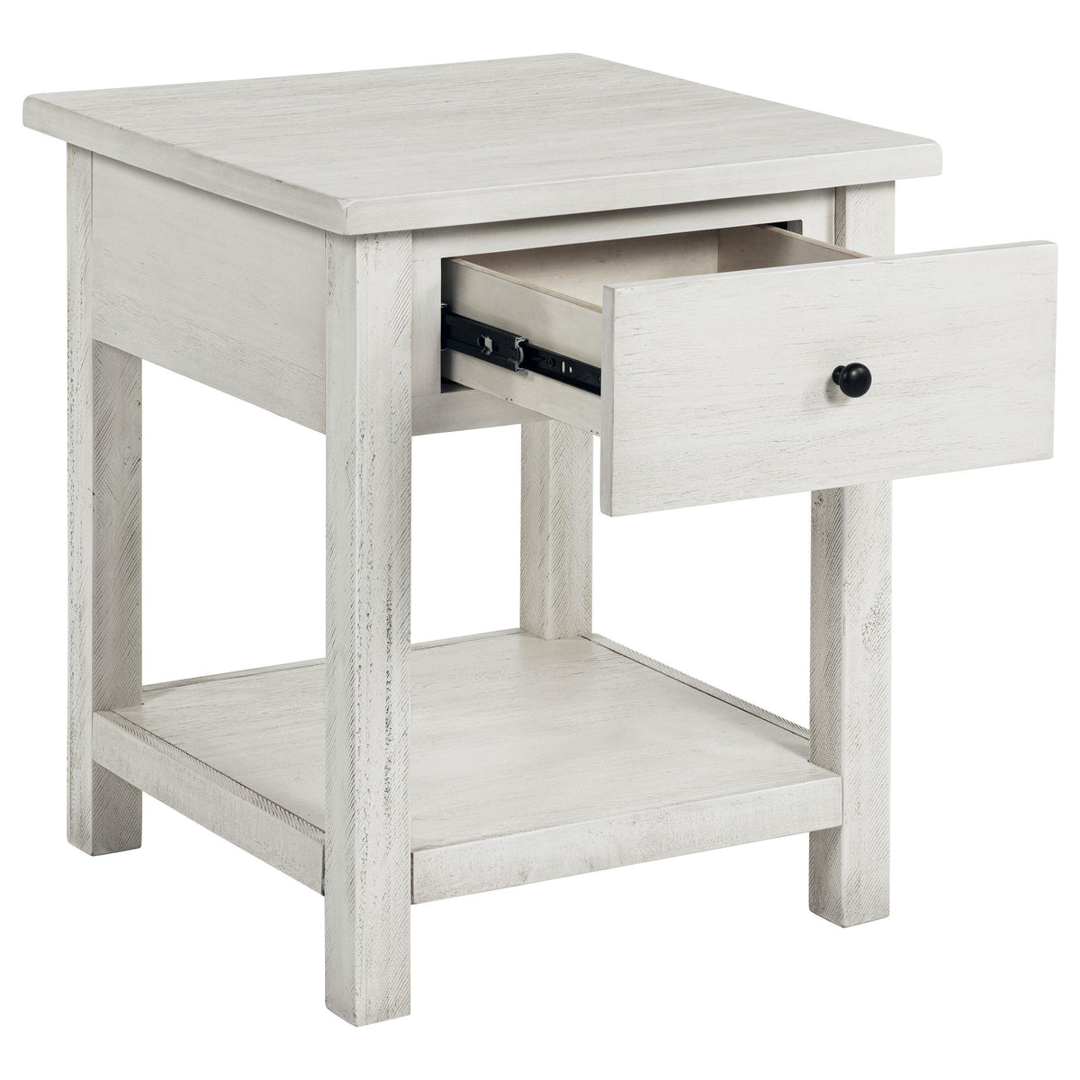 Payne End Table in Distressed White - Coaster Furniture