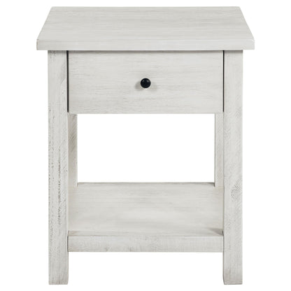Payne End Table in Distressed White - Coaster Furniture