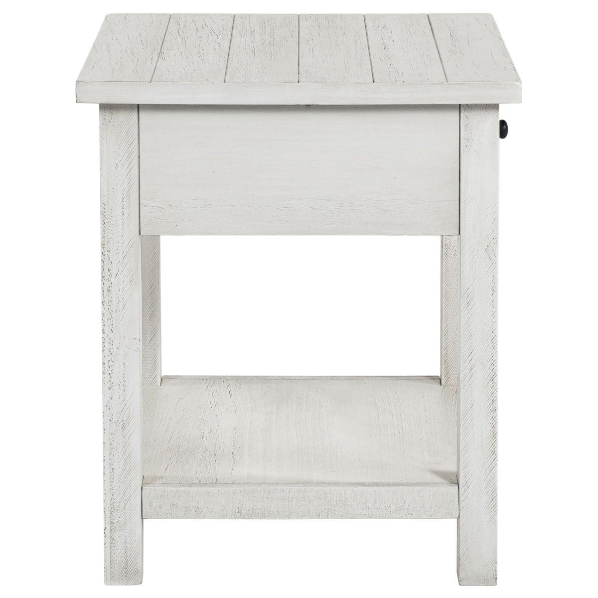 Payne End Table in Distressed White - Coaster Furniture