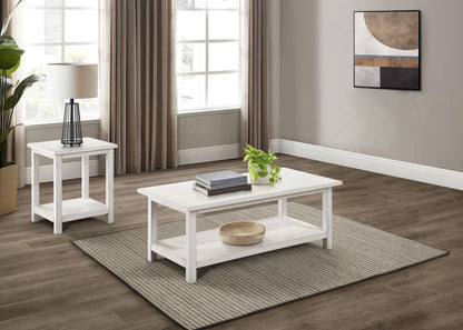 Payne Coffee Table 2-Piece Set in Distressed White - Coaster Furniture