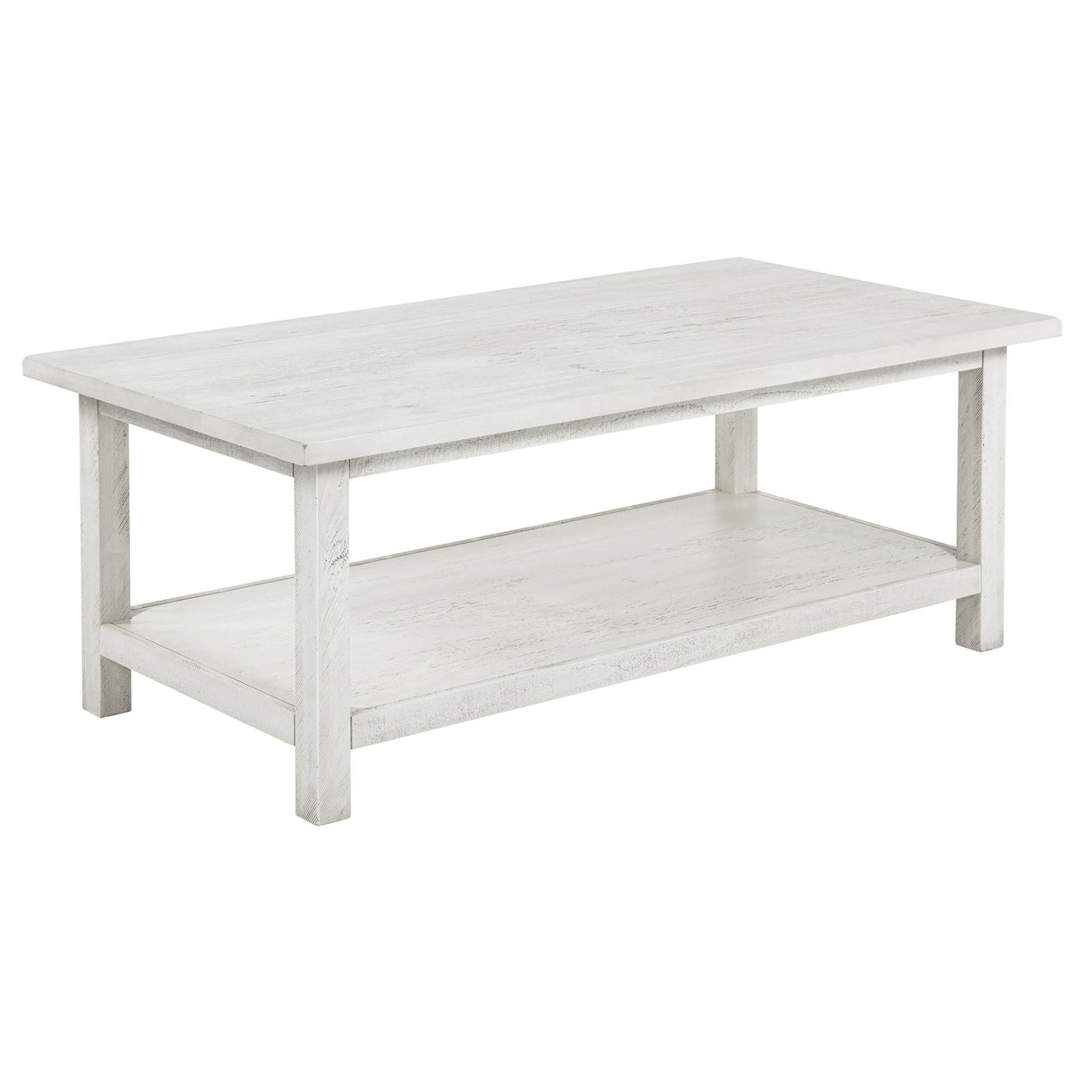 Payne Coffee Table 2-Piece Set in Distressed White - Coaster Furniture