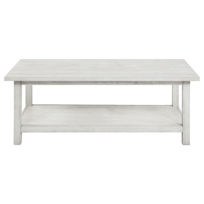 Payne Coffee Table 2-Piece Set in Distressed White - Coaster Furniture