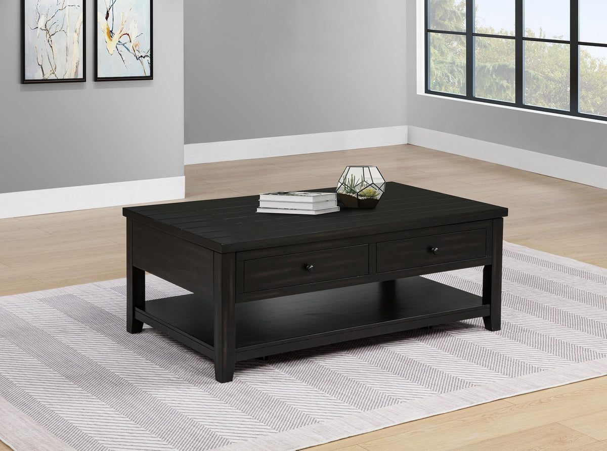 Payne Coffee Table in Distressed Java - Coaster Furniture