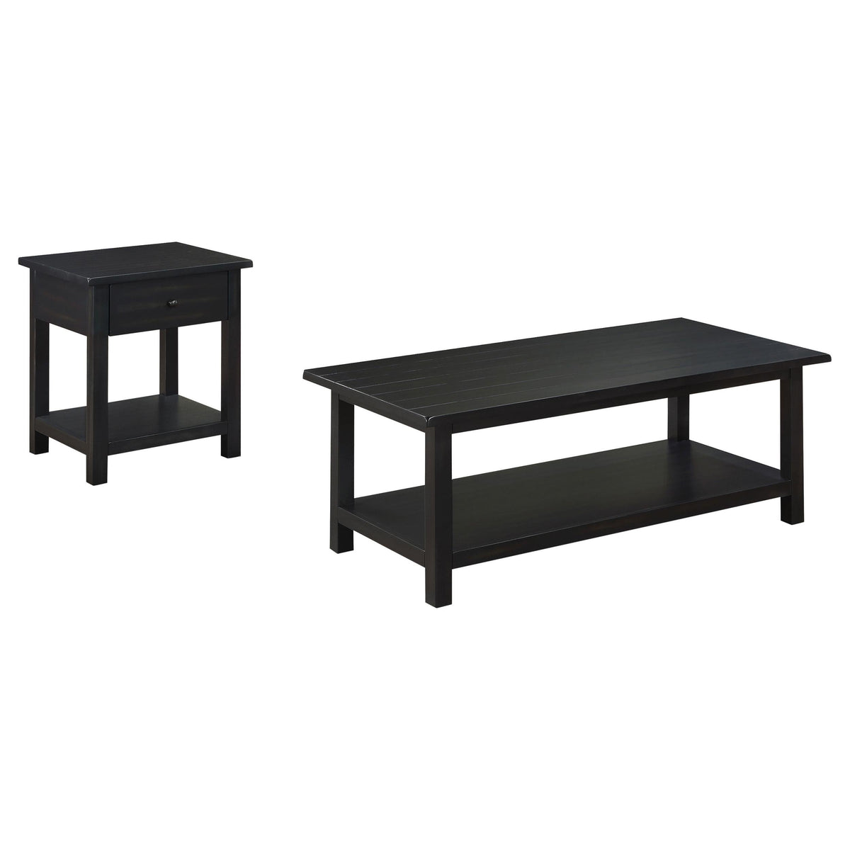 Payne Coffee Table 2-Piece Set in Distressed Java - Coaster Furniture
