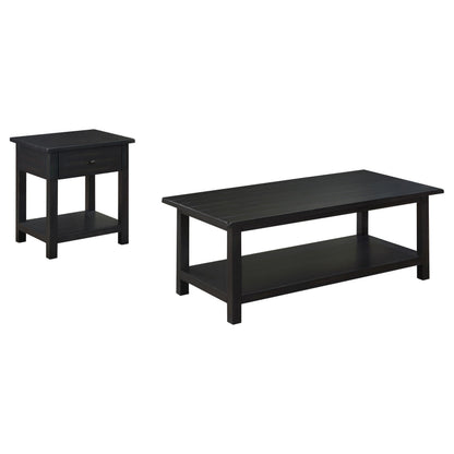 Payne Coffee Table 2-Piece Set in Distressed Java - Coaster Furniture