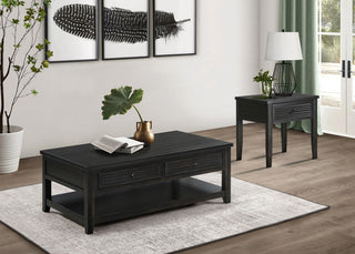 Concord Coffee Table 2-Piece Set in Distressed Java - Coaster Furniture