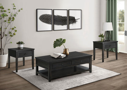 Concord Coffee Table 3-Piece Set in Distressed Java - Coaster Furniture