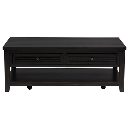 Concord Coffee Table 3-Piece Set in Distressed Java - Coaster Furniture