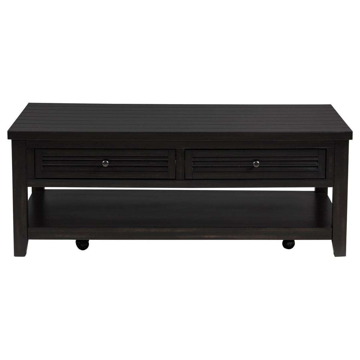 Concord Coffee Table in Distressed Java - Coaster Furniture