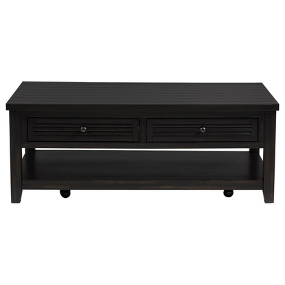 Concord Coffee Table in Distressed Java - Coaster Furniture