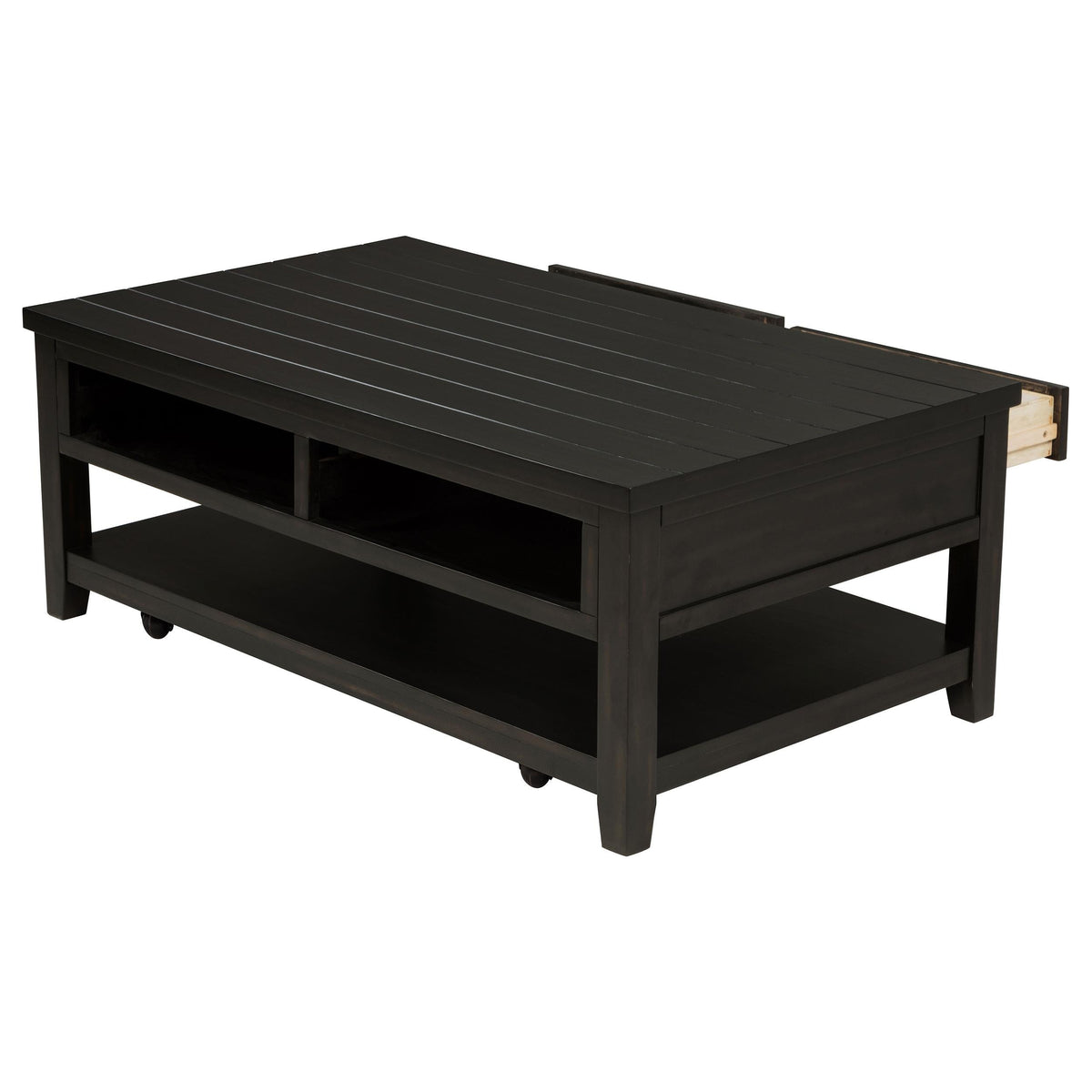Concord Coffee Table in Distressed Java - Coaster Furniture