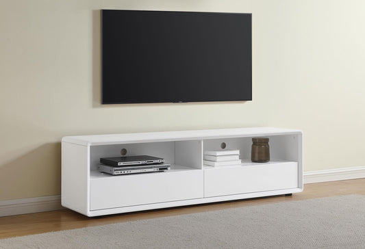 Ellice Tv Stand in White High Gloss - Coaster Furniture