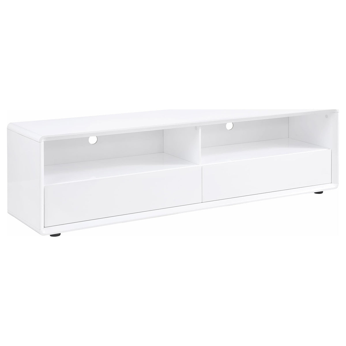 Ellice Tv Stand in White High Gloss - Coaster Furniture
