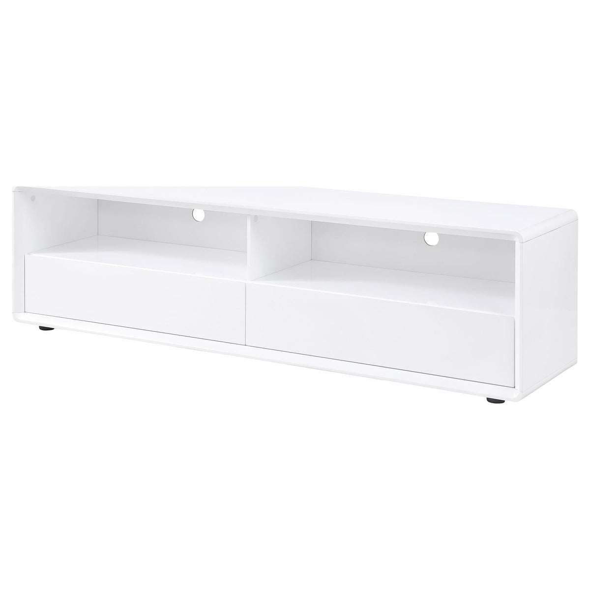 Ellice Tv Stand in White High Gloss - Coaster Furniture