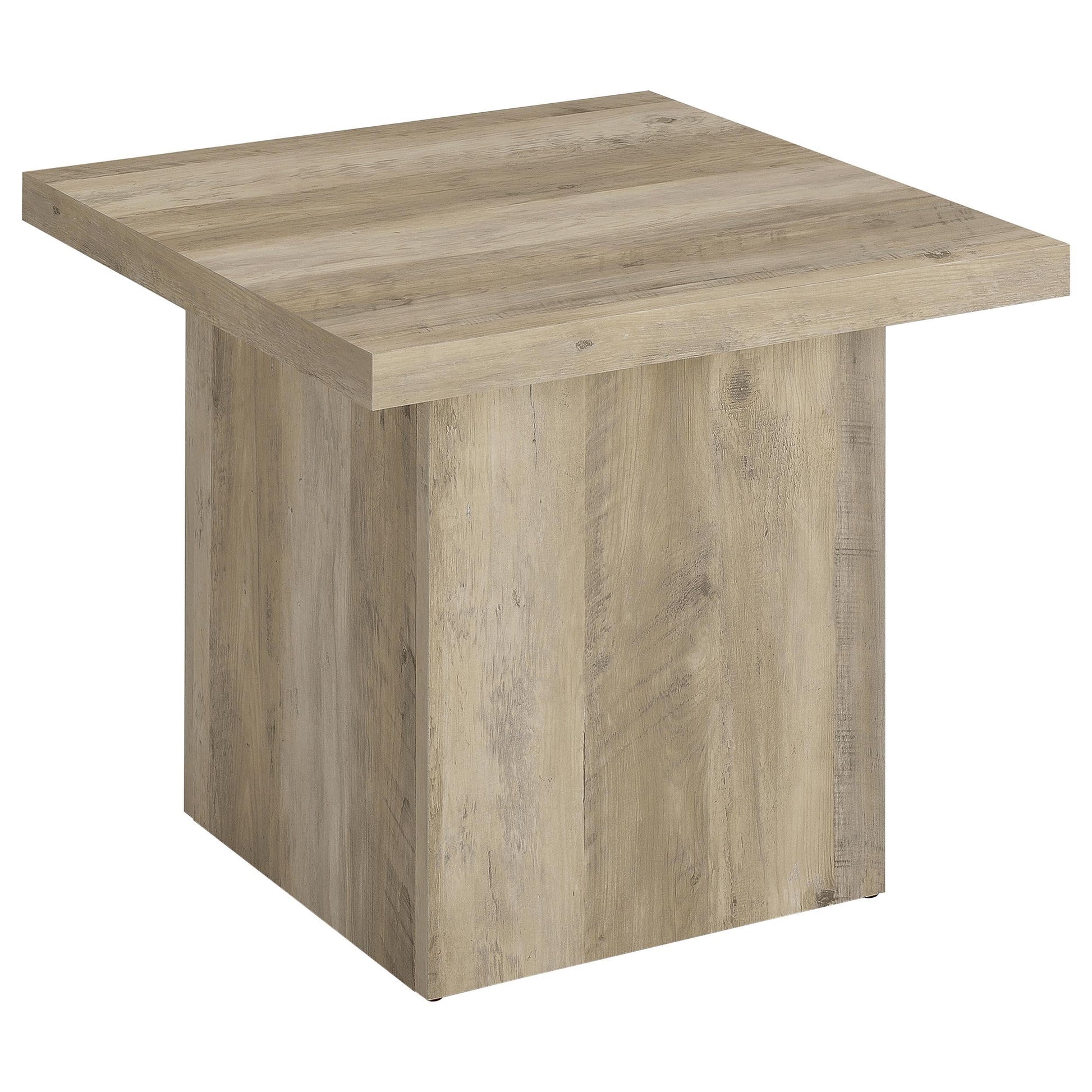 Devar End Table - Distressed Pine