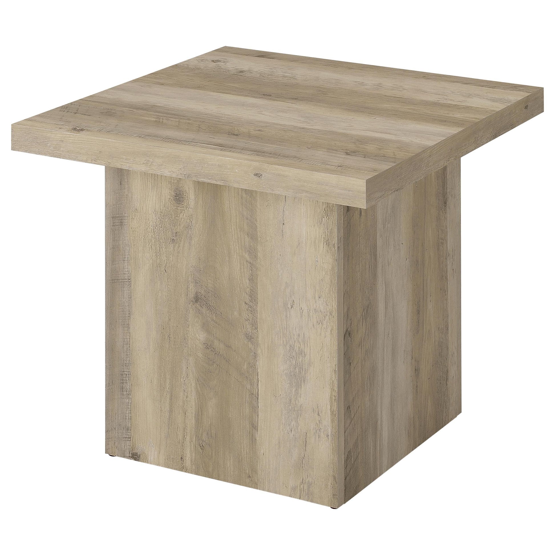 Devar End Table - Distressed Pine
