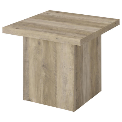 Devar End Table - Distressed Pine