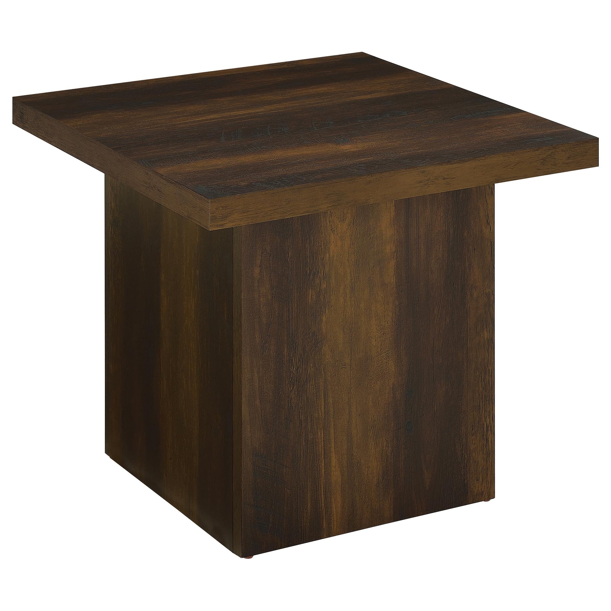 Devar End Table - Dark Pine