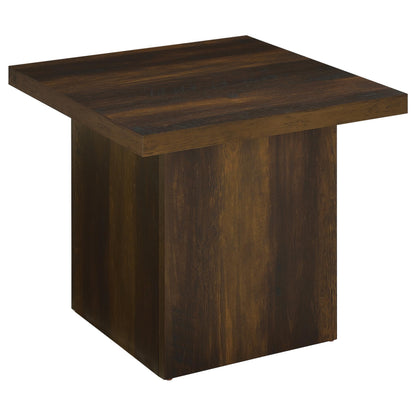 Devar End Table - Dark Pine
