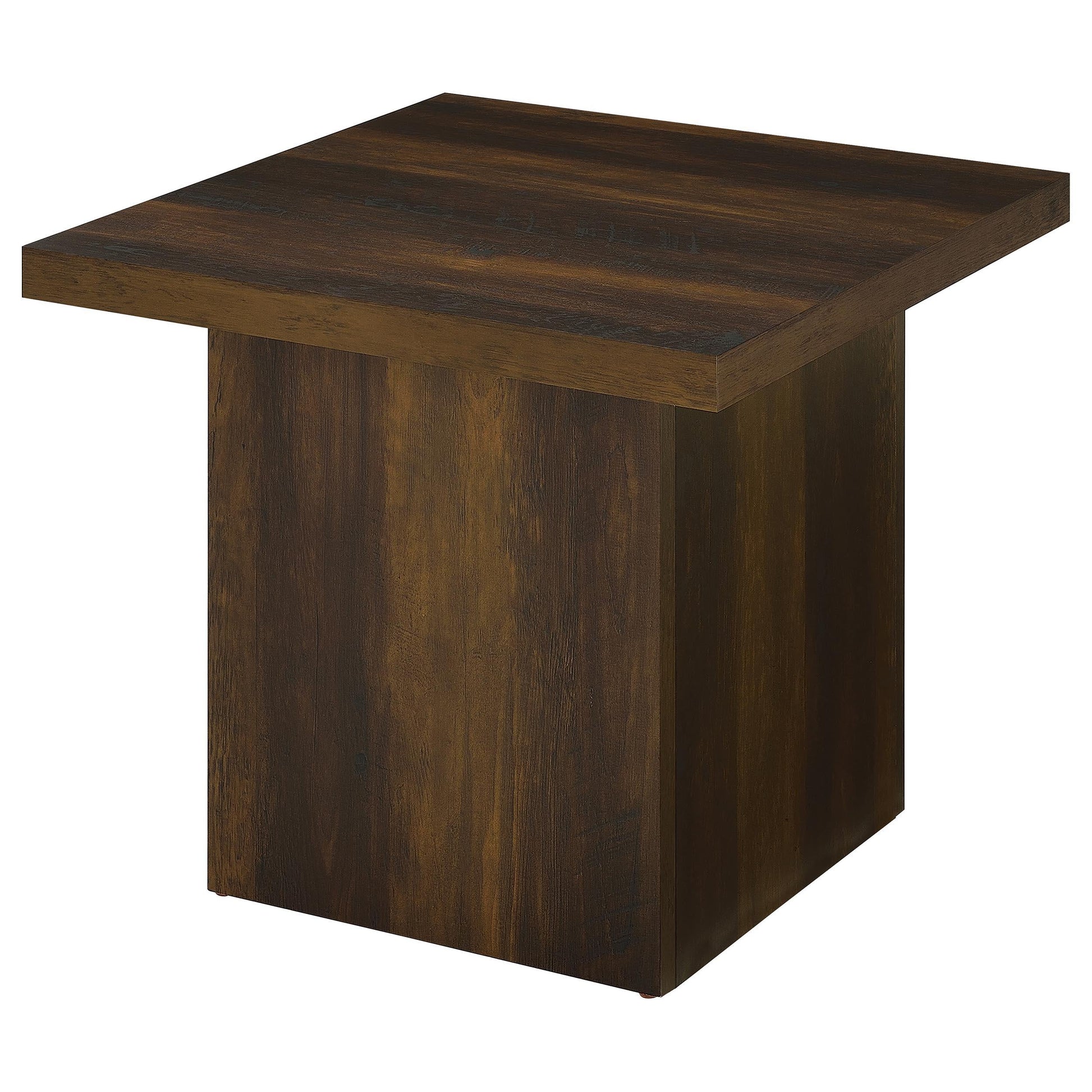 Devar End Table - Dark Pine