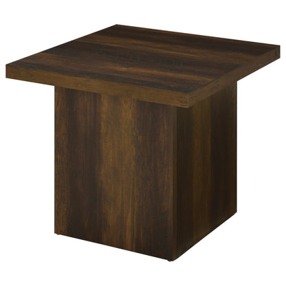 Devar End Table - Dark Pine