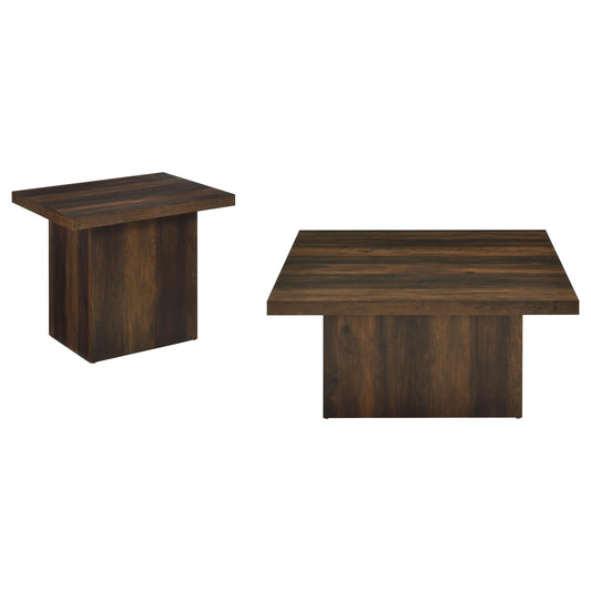 Devar Coffee Table Set in Dark Pine - Coaster Furniture